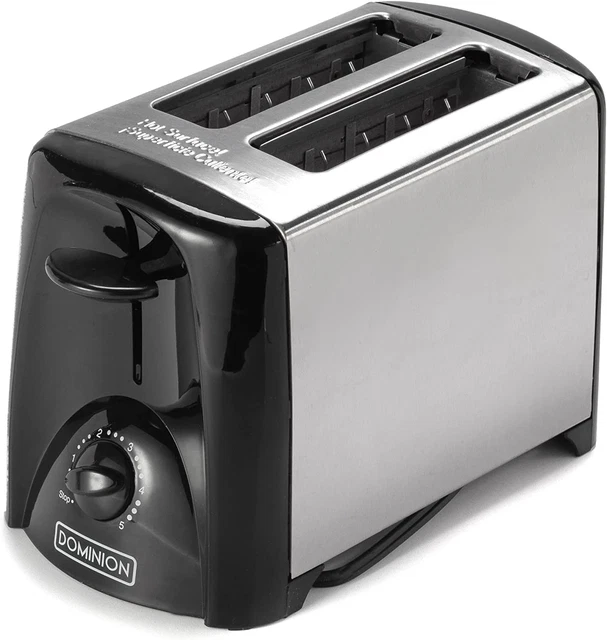 2-Slice Toaster with Shade Control, Slide-Out Crumb Tray, Auto-Shutoff, Toast Li