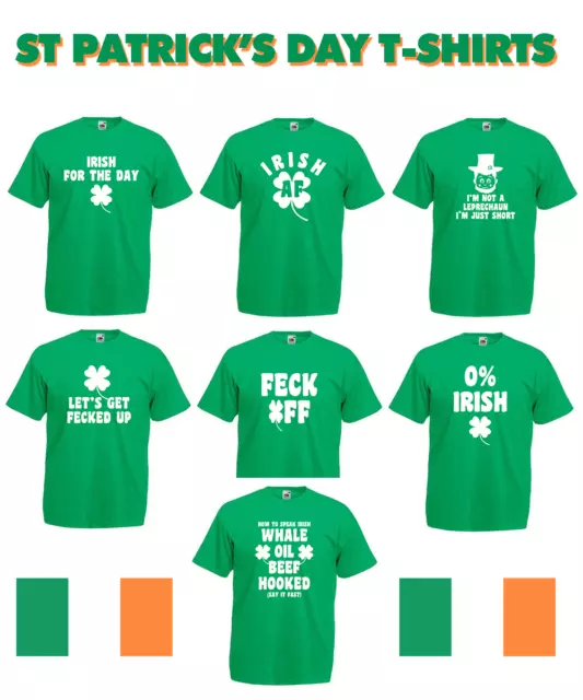 St Patricks Day Green T-Shirt Ireland Irish Beer Paddy Funny tshirt Kids & Adult