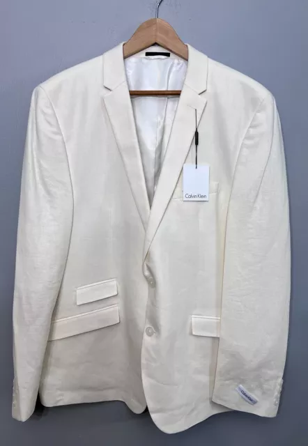 Calvin Klein Men’s Linen Blend Suit Jacket Size 46R