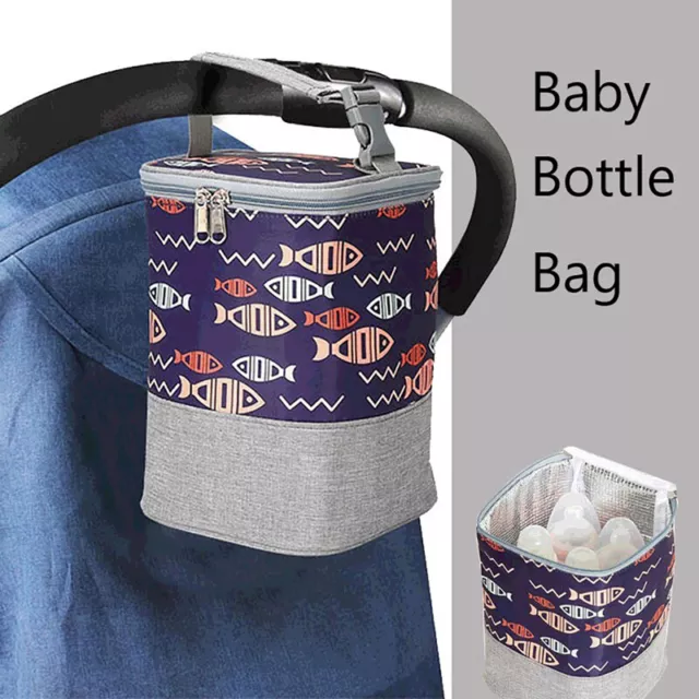 Portable Baby Feeding Milk Bottle Warmer Thermal Bottle Insulation Tote Hang ~m'