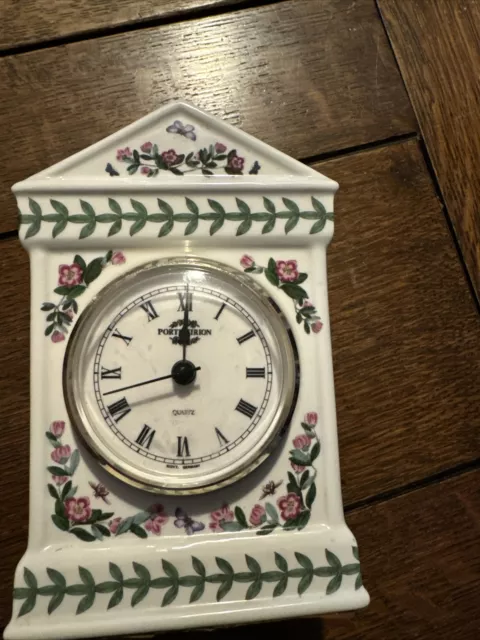 Portmeirion Botanic Garden Small Mantle Clock Untested