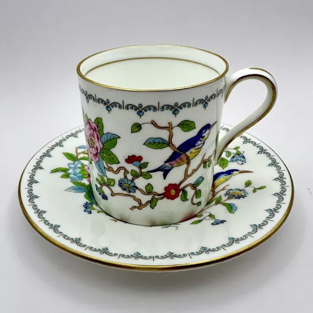 Aynsley Pembroke Pattern Demitasse Cup Saucer Bone China Gold Trim England