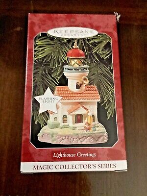 Hallmark Keepsake Ornament Magic Collector's Series Lighthouse Greetings