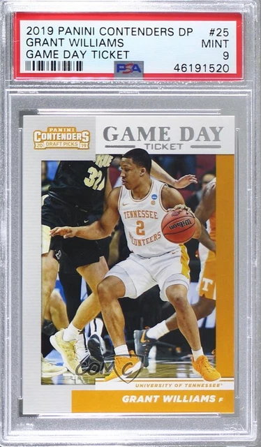 2019 Contenders Draft Picks Game Day Tickets Grant Williams PSA 9 MINT Rookie RC
