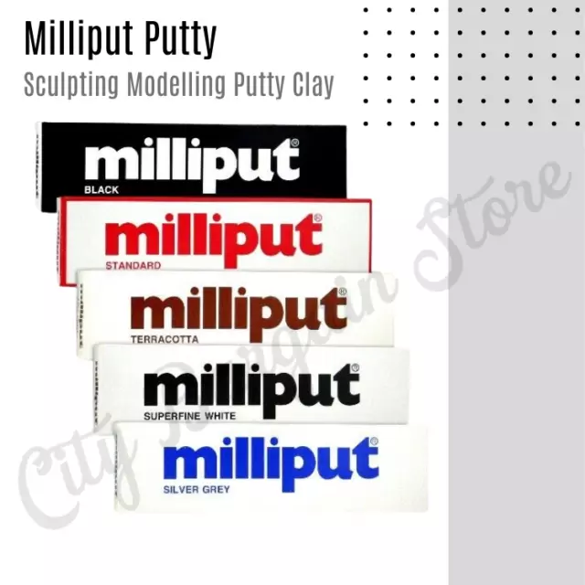 Milliput Epoxy Model Putty Repair Superfine Silver Black Terracotta Blue E5