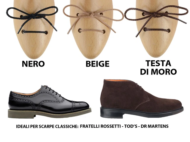 Lacci scarpe tondi cerati store