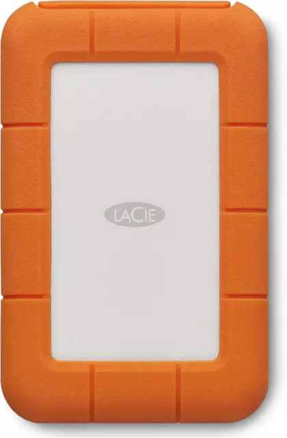 LaCie Rugged USB-C, 4TB, Portable External Hard Drive, Drop, Shock, Dust, Rain &