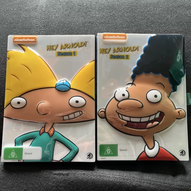 Hey Arnold! Season 1 & 2 Together (DVD Region 4) Limited Edition Rare 3D Covers