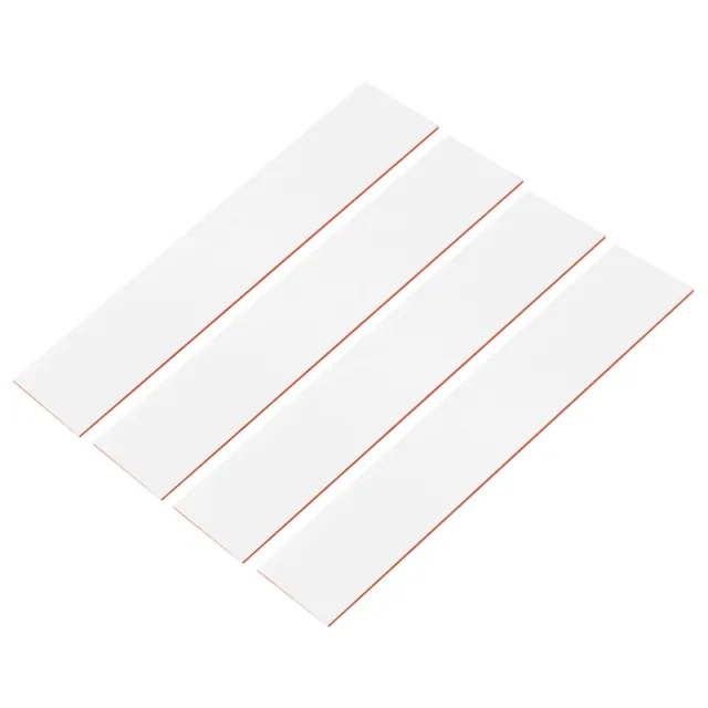 ABS Plastic Sheet 10"x2"x0.05" ABS Styrene Sheets Building 4 Pcs White/Red