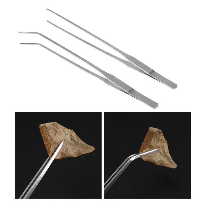 4 Pcs Hotfix-Tool Gebogene Aquarienpinzette Pflanzenschere Rostfreier Stahl