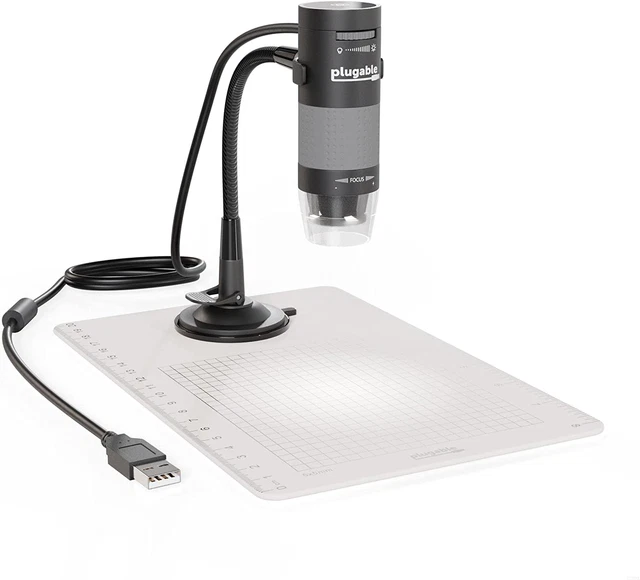 USB Digital Microscope with Flexible Arm Observation Stand Compatible with Windo