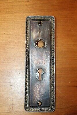 Antique Yale & Towne Cast Bronze Keyhole Escutcheon Bothniah M-18204 C:1897 S-52 3