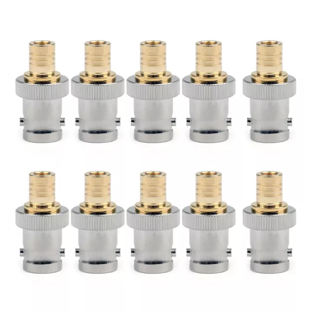 10 x Adapter BNC Female To SMB Female Jack RF Connector Straight Brand New RA