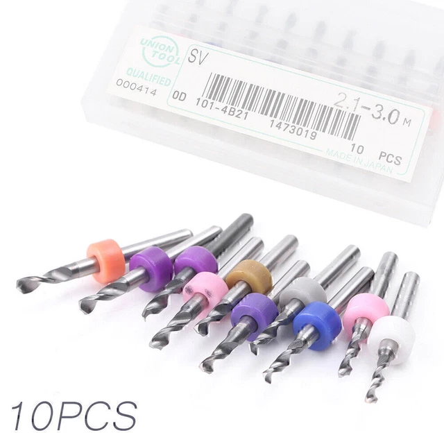 10x CNC Fräser 3,175mm Schaft - Hartmetall Gravurfräser Für Holz & Acryl