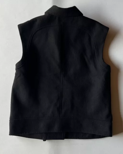 Calvin Klein Vest/jacket Womens medium Black Wool Blend Zip Up. 2