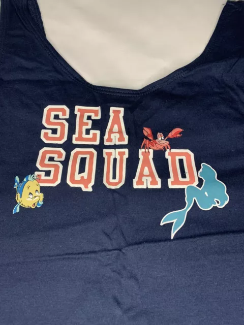 Roxy Big Girls 12/L Tank Top T-Shirt Top Little Mermaid Sea Squad Dreams Navy 2