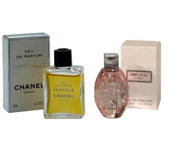 New Boxed Mini Miniature Jimmy Choo L'eau Chanel Cristalle Women Travel Perfume