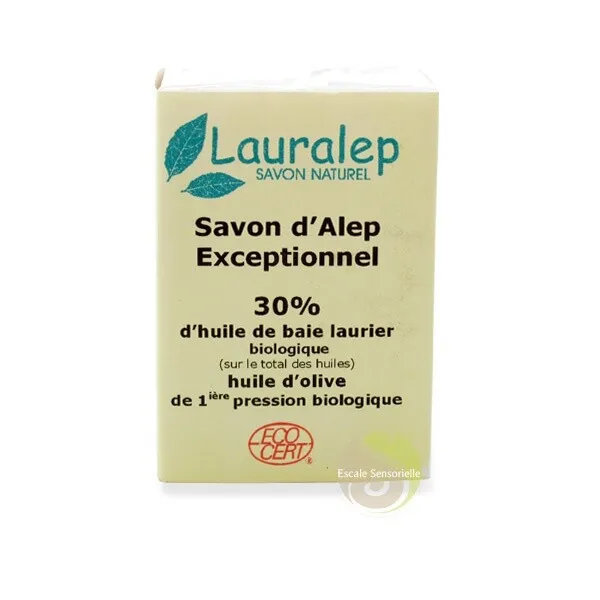 Savon d'Alep Bio 30% Lauralep bains douche hygiène propreté