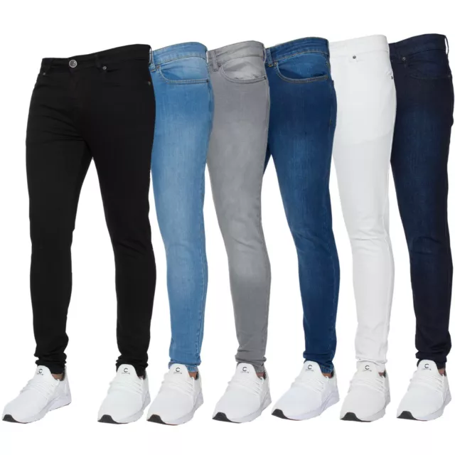 Enzo Hommes Jeans Moulant Slim Fit Super Extensible Flexible Pantalon Taille