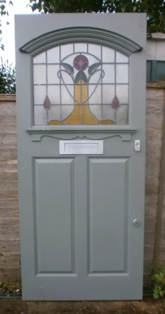 Stained glass front door 80 1/2 x 35 1/4