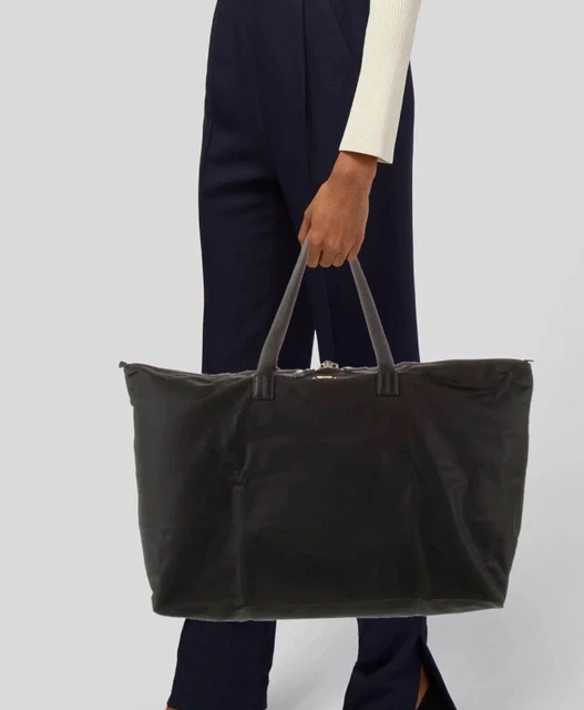 Tumi Black XL Nylon Weekender Shopper Tote Bag W/ Pouch NWOT