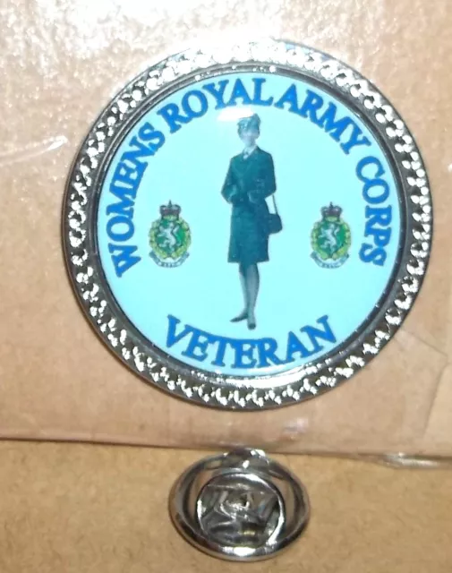 Armed Forces Women's Royal Army Corps veteran lapel pin badge.