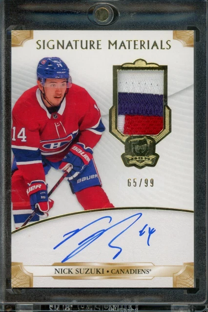 2019 Upper Deck The Cup Nick Suzuki Rookie Signature Materials Patch Auto /99