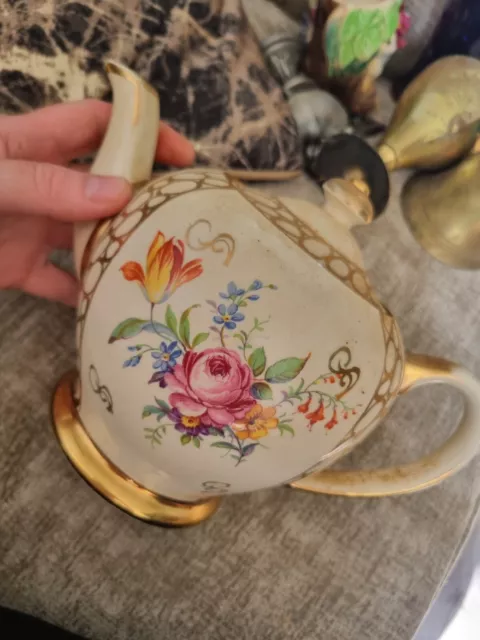sadler teapots vintage gold