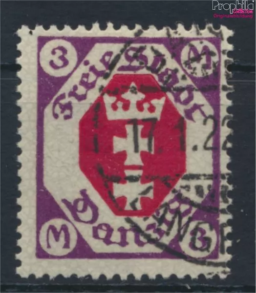 Briefmarken Danzig 1921 Mi 86 Gefälligkeitsentwertung gestempelt Flaggen u (9961