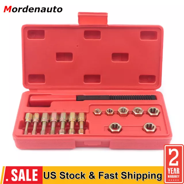 New 15pcs/Set Metric Thread Chaser Universal Rethreading Tool Rethread Kit SALE