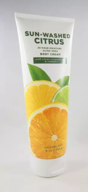 (1) Bath & Body Works Sun-Washed Citrus Ultra Shea 24hr Body Cream 8oz