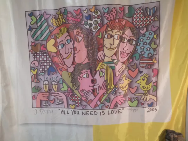 James Rizzi "Art Flag" All you need is love