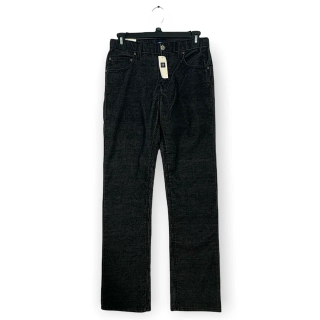 NWT Gap Kids Charcoal Gray Corduroy Slim Straight Pants 14