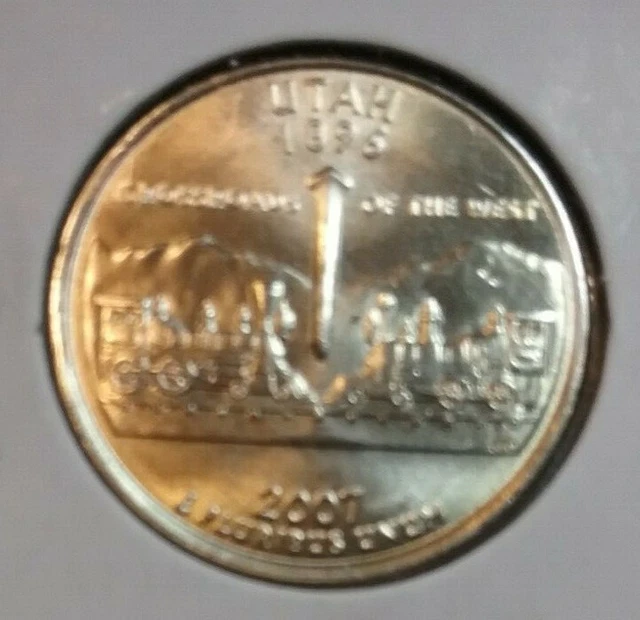 【新品未使用】2007年発行 ユタ州Quarter 1 バンク•ロール 2007 D Wyoming State Quarter. Uncirculated from US Mint roll