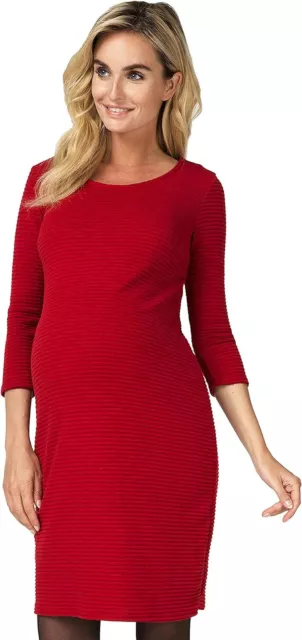 Noppies Ladies Dress LS Zinnia Maternity Dress, Red (Chili Pepper), 38 / M