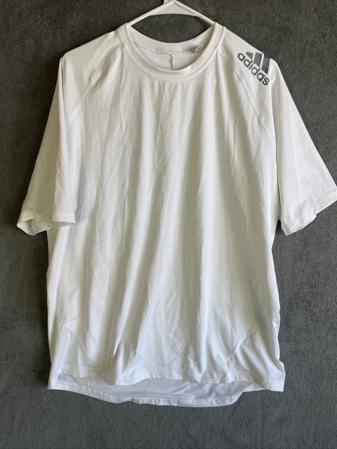 Adidas Compression Shirt Mens Sz Mens 3XL White Stretch Techfit Training