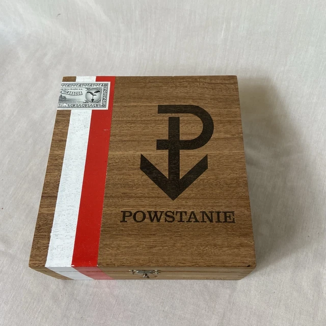 Cigar Box POWSTANIE Broadleaf EMPTY Wooden Storage Stash Box