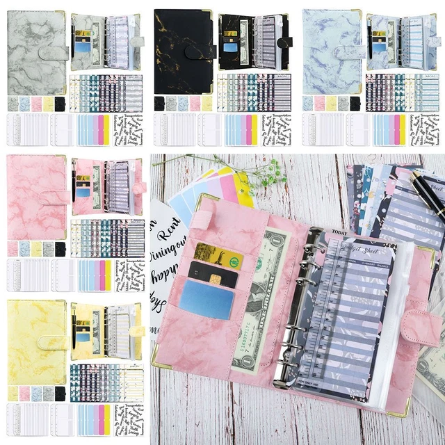 BILL PLANNER PU Labels Cash Budget Binder A6 Binder Cover Pockets EUR ...