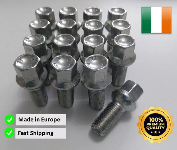 16 x Alloy Wheel Bolts Fits Volkswagen Golf MK4 (M14x1.5) Nut Stud (S16)