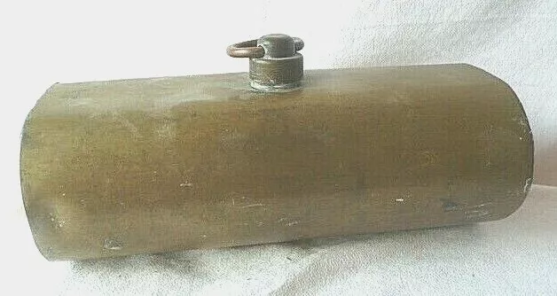 alte Wärmflasche Bettflasche massiv Kupfer  26 x 12 x 10 cm  - 1,3 kg
