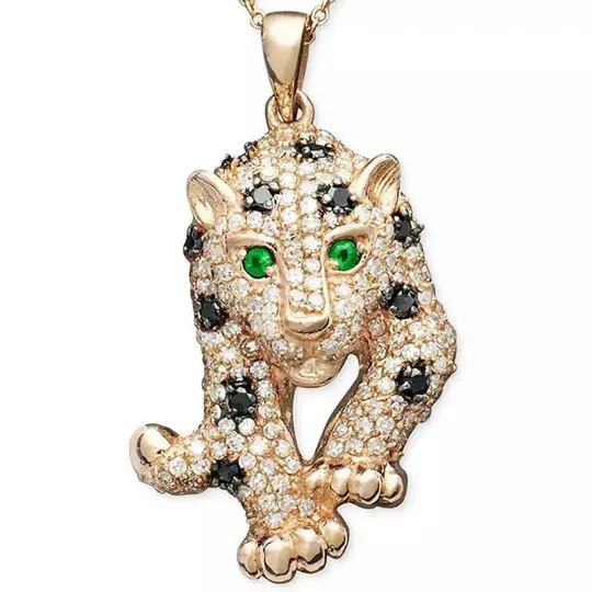 GOLD LEOPARD PENDANT Necklace - Gold Leopard Claw Choker Necklace Jaguar Cheetah