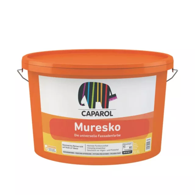 Caparol Muresko SilaCryl Fassadenfarbe weiss, Reinacrylat-Farbe 2,5 L 5 L 12,5 L