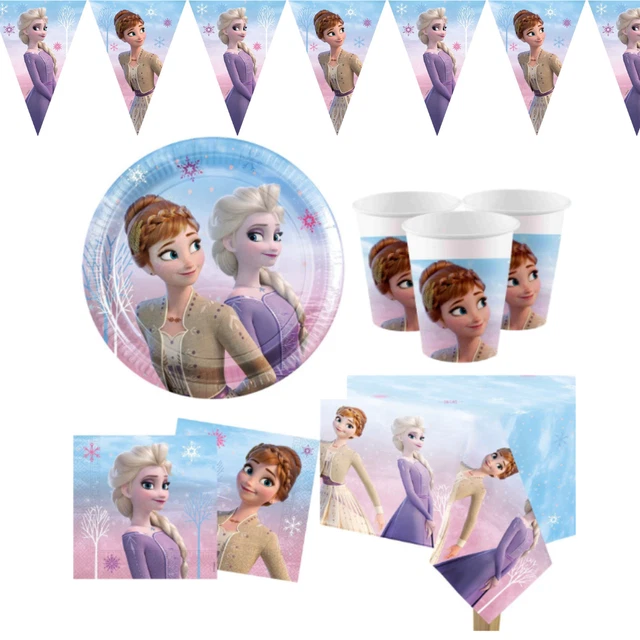 FROZEN BIRTHDAY Party plates cups, napkins Elsa Tableware and Banners