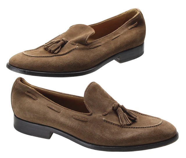 Suitsupply Chaussures Habillées Homme Ue 42.5 /UK 8.5 Cuir Daim Frange à Enfiler