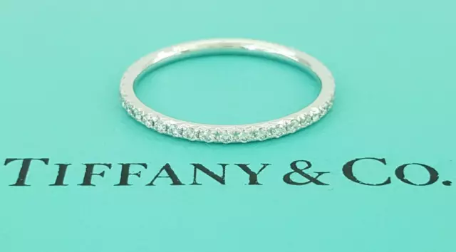 Tiffany & Co Full Circle Eternity Diamond Ring 0.22 ct 18k White Gold