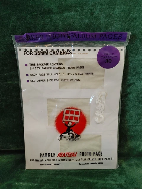 Páginas de álbum de fotos en relieve de colección BEN PARKER HEATSEAL ▪ 3,5""x 5"" impresiones 5 páginas