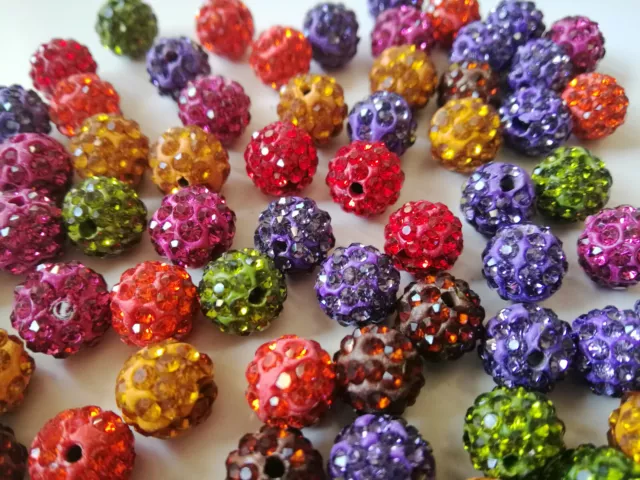 Perlas bola de arcilla 10 mm X 10 UNIDADES parejas colores pendientes abalorios 3