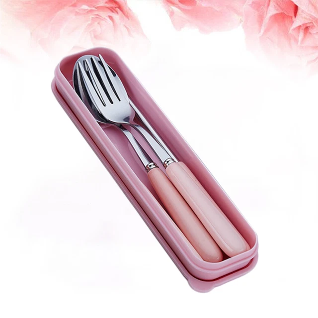 Kit stoviglie da campeggio forchetta in acciaio inox cucchiaio bacchette