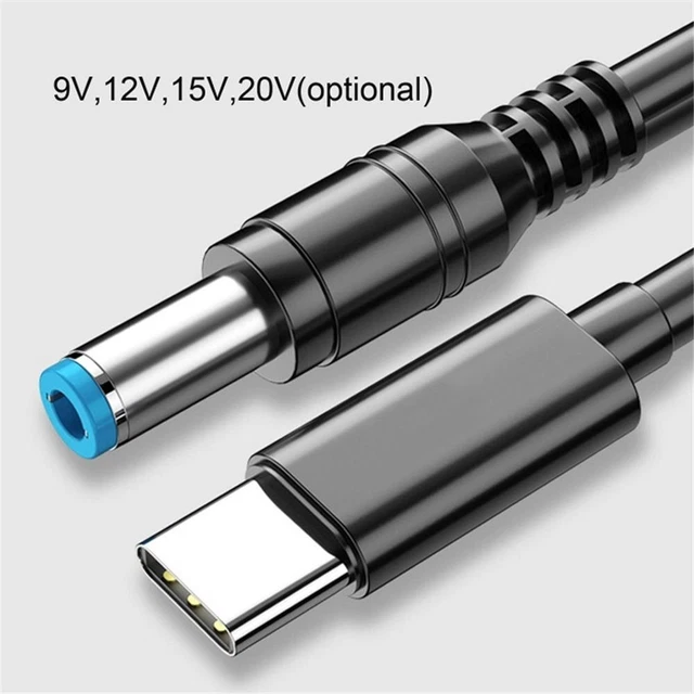 Type C Adapter PD to 9V 12V 15V 20V 5.5x2.5mm USB C Adaptor Power Supply Cable