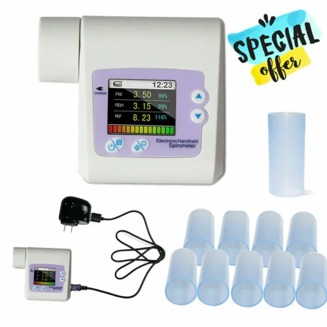 CONTEC SP10 Digital Spirometer Lung Volume device Pulmonary Function+PC Software